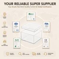 Caixa Organizadora de Acrílico Transparente com Tampa Removível Grande para Solução Personalizada Completa