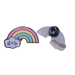 Pin de Moda Unisex con Diseño de Mariposa de Aleación de Zinc, Broche de Regalo con Forma de Dibujo Animado, Insignia Metálica Nube Arcoíris - Product Image 5