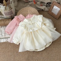Robes bouffantes de style chinois à manches longues pour enfants, robes de bal mignonnes pour enfants, robes pour bébés filles