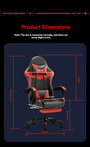 Chaise de jeu moderne Chaise de jeu inclinable pivotante pour ordinateur et bureau pour adulte - Product Image 6