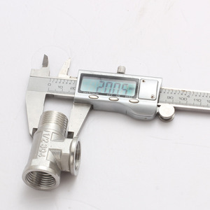 ข้อต่อทีสเตนเลสสตีล ขนาด 1/2 นิ้ว เส้นผ่านศูนย์กลางภายนอก 53.12 มม. อุปกรณ์ต่อท่อประปา - Product Image 2