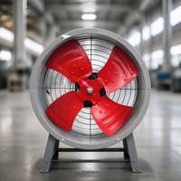Ventilateur d'extraction axial rond de 24 pouces, extracteur d'air mural, ventilateur industriel à haut débit d'air, métal, 1100W, 65dB