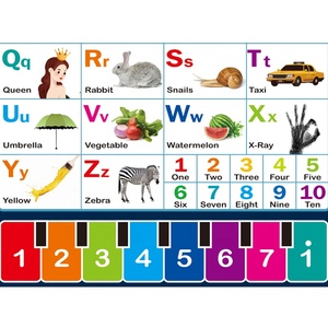 Nouvelle conception de piano électronique éducatif interactif pour enfants, tapis d'apprentissage musical 123 ABC Alphabet, affiche parlante <span class=keywords><strong>en</strong></span> <span class=keywords><strong>anglais</strong></span> - Product Image 4
