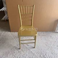 Chaises de mariage Chiavari à prix avantageux avec coussin, empilables, dorées, pour événements et fêtes