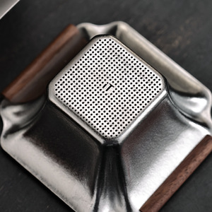 Titanium <b>Tea</b> Strainer Stainless Steel Brushed Finish Reusable <b>Tea</b> <b>Infuser</b> Set Simple Style - Product Image 3