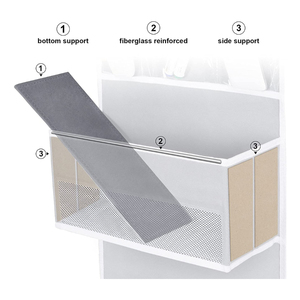 <strong>Over</strong> <strong>Door</strong> Hanging Fabric Eco-Friendly Nursery Closet Organizer with 4 Large &amp; 3 Small PVC Pockets for Baby Storage &amp; Toys - Product Image 3