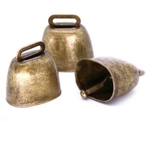 Antique Style Metal Vintage Cow <strong>Bells</strong> Grazing Copper <strong>Bells</strong> Farm Animal <strong>Brass</strong> <strong>Bells</strong> - Product Image 1