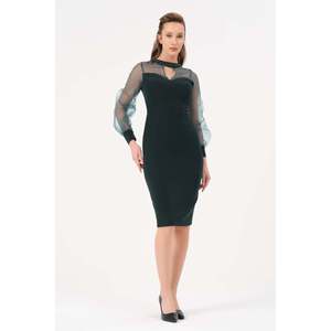 Vestido Casual Elegante Color Verde Esmeralda para Mujer, Marca DANS, Cómodo, Talla Grande, Ropa de Primavera/Verano, Modelo 1601 - Product Image 1