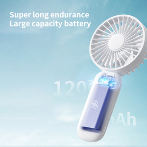CITICITY Vente en gros de mini-ventilateurs portatifs en PVC blanc avec logo personnalisé, rechargeables, pour camping-car, voiture et utilisation en extérieur, avec 3 vitesses - Product Image 6