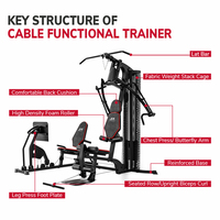 Ensemble de fitness pour la maison avec structure en acier, capacité de charge élevée, pour la vente en magasin, couleur personnalisée CCC, approvisionnement en gros