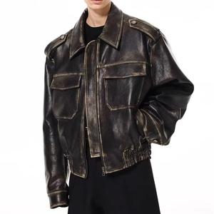 Giacche in <span class=keywords><strong>Pelle</strong></span> Lavata Personalizzate YIMAI, Giacche da <span class=keywords><strong>Moto</strong></span> in <span class=keywords><strong>Pelle</strong></span> alla Moda per <span class=keywords><strong>Uomo</strong></span>, <span class=keywords><strong>Giacca</strong></span> in <span class=keywords><strong>Pelle</strong></span> PU di Alta Qualità per <span class=keywords><strong>Uomo</strong></span> - Product Image 4