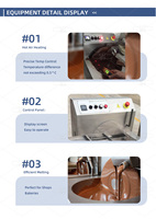Machine automatique de fusion et d'enrobage du chocolat LST pour la fabrication de chocolat et la production de barres, multifonctionnelle