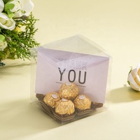 Boîte à gâteau carrée transparente recyclable personnalisable en PET/PVC, conteneur alimentaire simple ou double couche avec vernissage et gaufrage pour anniversaire