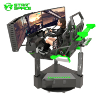 Simulateur de course VR à trois écrans pour divertissement en intérieur, machine de jeu de course de voitures 4D avec fauteuil de jeu