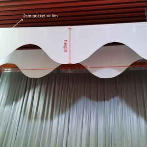 Cortinas de Techo Onduladas Blancas Modernas, <span class=keywords><strong>Tela</strong></span> Elástica <span class=keywords><strong>para</strong></span> Decoración de Bodas, Eventos y Hoteles - Product Image 5