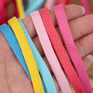 Lacci per Scarpe Personalizzati Airforce 1 Bianchi, Lacci Piatti Intrecciati Multicolore in Poliestere Plastico Bianco, Larghezza 8mm, per Sport - Product Image 1