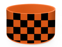 Protection en silicone personnalisée à motif damier pour gobelet STY 20-40oz, antidérapante, accessoires pour gobelet