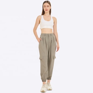 Nouvelle mode de style de rue taille haute poches pantalons de survêtement de jogging décontractés pantalons cargo fuselés pour femmes - Product Image 4