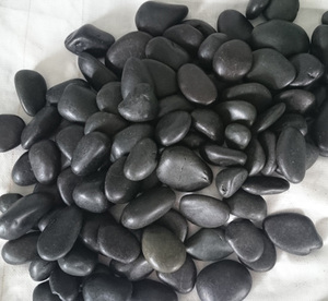 Pierre de galets blancs polis par roche naturelle de rivière noire bon marché pour des applications d'aménagement paysager et de jardin - Product Image 4