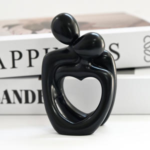 جديد العناق الحديثة زوجين تماثيل الراتنج المنحوتات الصغيرة يوم الذكرى المنزل سطح المكتب الديكور هدايا الزفاف نيك ناكس - Product Image 4