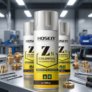 HOSEN Peinture en aérosol galvanisée en acier inoxydable économique, protège contre la corrosion, revêtements de peinture industrielle en aérosol - Product Image 1