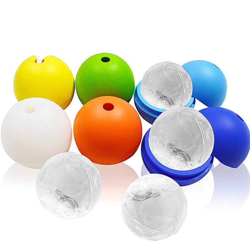 Оптовая продажа, 2,5 дюймов, круглые формы для льда, сфера, формы для льда, инструменты для коктейля, мороженого, Силиконовый поднос для еды