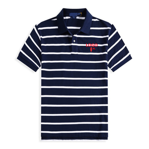 T-shirt <span class=keywords><strong>Polo</strong></span> Homme Designer en Coton Brodé à Manches Courtes avec Rayures – Design Transfrontalier 100% Jersey – Idéal pour l'Été - Product Image 4