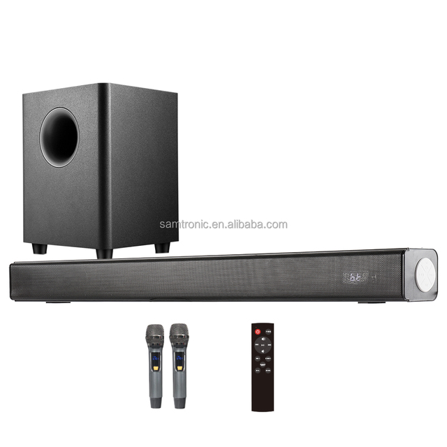 Samtronic Soundbar Home Theater Karaoke TV Sound bar Analog 3D Stereo Surround Sound Wireless Phone BT V5.0 Speaker Subwoofer