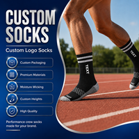 Chaussettes de sport respirantes et à séchage rapide avec logo personnalisable, unisexes, chaussettes de sport d'extérieur personnalisées avec logo
