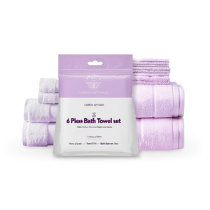 MARBN ACTIVADD Ensemble de 6 serviettes de bain 100% coton séchage rapide pour usage domestique - Product Image 1