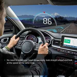 GEYIREN M8 HUD Head-up Display para Coche, Sistema de Advertencia de Exceso de Velocidad OBD2 II EUOBD, Proyector de Parabrisas, Alarma Electrónica de Voltaje para Automóvil - Product Image 3