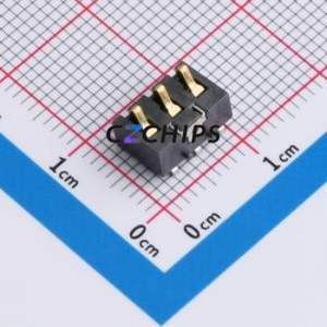 GT-BTP30003-0600A-016A Blade/Spring Contact Battery Connector SMD,P=3mm Connector Spring Contact Type 3mm 3P Horizontal Mount - Product Image 1