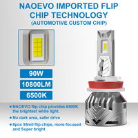 90W 10800lm PL45 coche LED faro fabricante 9006 h15 CANbus 9005 proyector H11 auto faro H7 vehículo luz H4 bombilla led