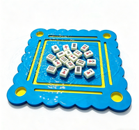Table de Mahjong Flottante de Luxe en EVA avec Rainures Intégrées pour Divertissement, Soirées Poker, Tuiles Personnalisables, Pieds en Acier Inoxydable, Portable