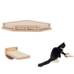 Gran oferta, Cama de Gato colgante de pared de árbol de madera clásico y nido de Mascota <span class=keywords><strong>para</strong></span> balcón y anidación de esquina - Product Image 5