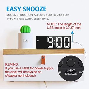 Réveil intelligent multifonctionnel mini LED avec affichage numérique, design mignon de dessin animé, batterie intégrée, idéal pour la cuisine et les enfants - Product Image 4