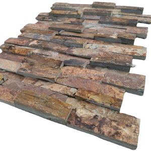 Panneau de pierre de culture 3D multicolore Revêtement mural 3D <span class=keywords><strong>Ardoise</strong></span> à <span class=keywords><strong>colle</strong></span> empilée pour couper à la taille directement des fournisseurs - Product Image 1