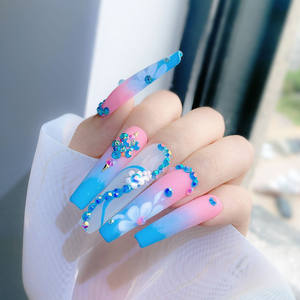 Perceuse à ongles en résine 3D, <span class=keywords><strong>pas</strong></span> <span class=keywords><strong>cher</strong></span>, 24 grilles, dos plat, brillant, tailles mixtes, <span class=keywords><strong>strass</strong></span> - Product Image 3