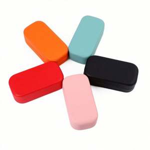 Étui à lunettes portable en cuir rigide anti-stress, couleur unie, avec logo personnalisé, accessoires pour lunettes - Product Image 3