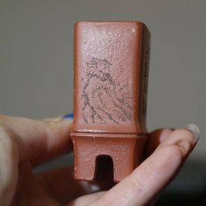 Maceta de bonsái de arcilla morada hecha a mano, diseño de nudos de bambú en miniatura, maceta pequeña tallada para plantas de interior - Product Image 4