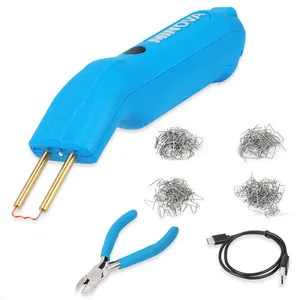 Factory MINOVA Cordless Battery Power Car Body Repair Spot Welder Kit With 200 Staples Plastic Welding Gun