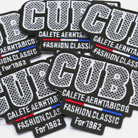 Patchs thermocollants personnalisés avec logo 3D en lettres anglaises brodées, adaptés aux chapeaux, vêtements et accessoires