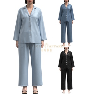 <span class=keywords><strong>Pigiama</strong></span> da <span class=keywords><strong>donna</strong></span> di moda calda <span class=keywords><strong>pigiama</strong></span> da <span class=keywords><strong>donna</strong></span> in seta di ghiaccio in raso Jacquard con nuovo animale a maniche lunghe - Product Image 1
