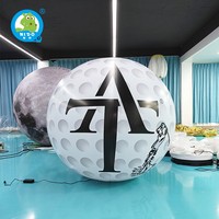 Modèle de balle de golf LED lumineuse personnalisable gonflable publicitaire gonflable pour les décorations d'événements sportifs commerciaux interactifs