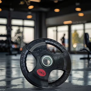 フィットネス機器ウェイトプレートセット ラバーコーティング鉄製プレート トライグリップダンベル バーベルウェイトプレート トライグリップ - Product Image 4