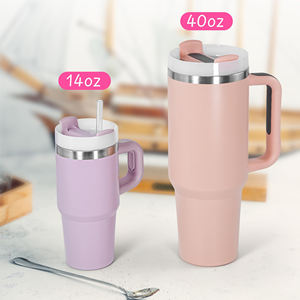 Gobelet de voyage isotherme personnalisé en acier inoxydable de 14 oz avec poignée, isolation thermique de 6 à 12 heures, design portable, idéal pour la rentrée scolaire - Product Image 4