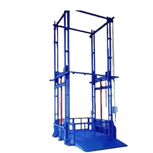 2 tons workshop platform table hydraulic lift cargo lift winch commercial cargo lift