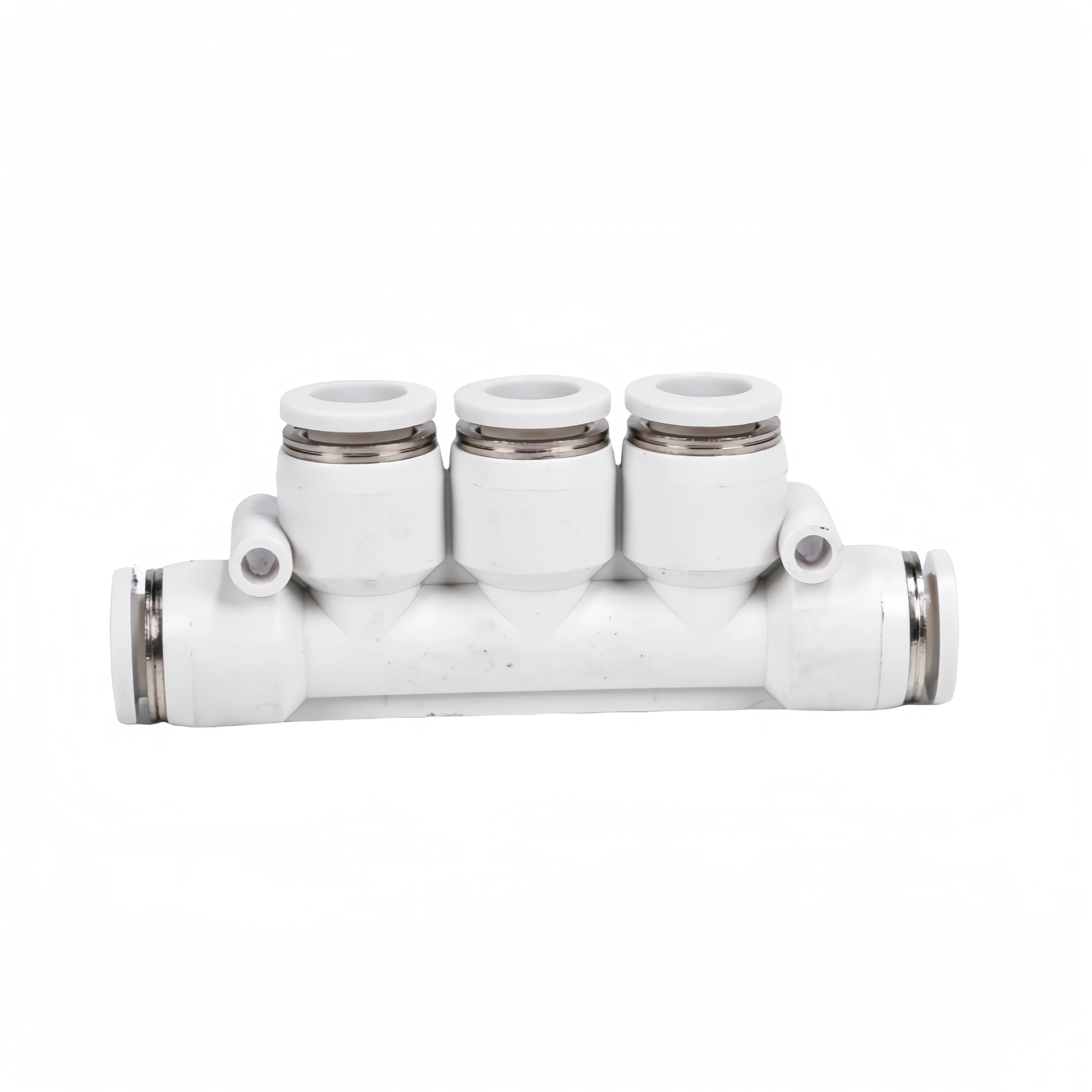 High Quality Plastic White Quick Pneumatic Connector PK 4/6/8/10/12mm Five-way Air Hose Fittings Straight Fittings