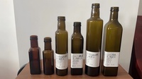 Bouteille en verre pour huile d'olive de luxe 500 ml, personnalisable, noir mat