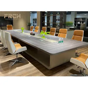 Modern Big Boarding Room Large Conference Long Table and Chair Meeting with Power Outlet